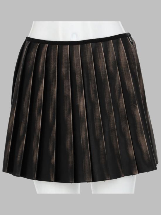 26SS 디젤 Short pleated distressed effect 스커트 A21153 0ALBP9XX BROWN