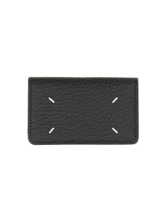 26FW 마르지엘라 스티치 레더 플랩 카드 홀더 SA3VX0008 P4455T8013 BLACK - MAISON MARGIELA