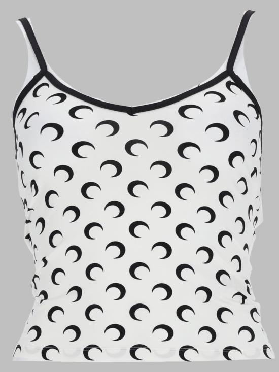 26SS 마린세르 문 프린트 저지 스트랩 탑 WTO508A CJER0001WH00 WHITE