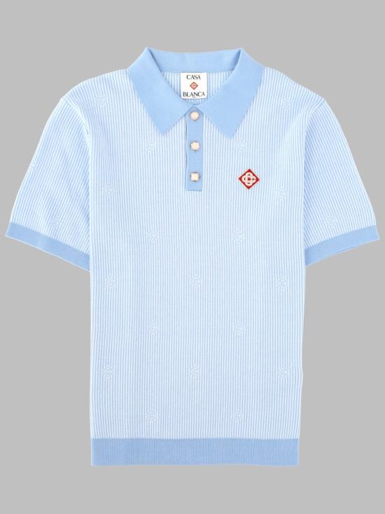 26FW 카사블랑카 탑 M PF26 KW 1433 01LIGHTBLUE AZURE