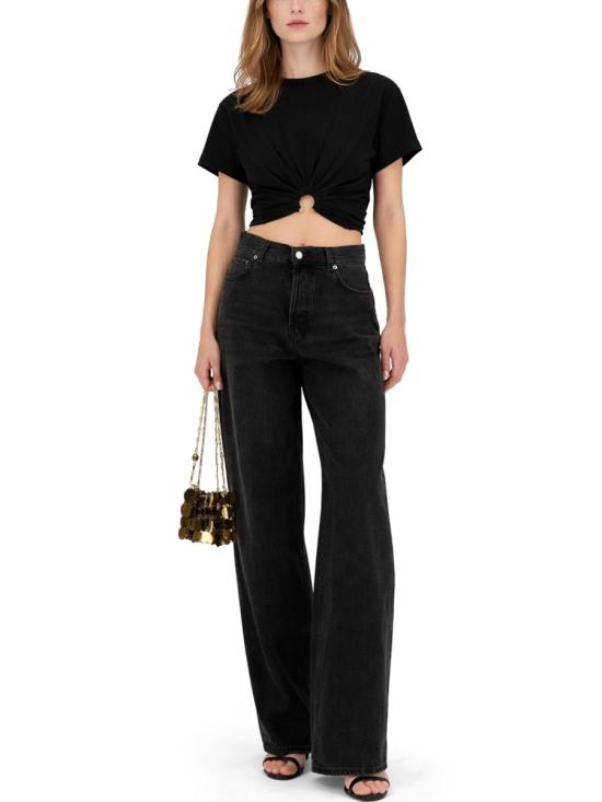 26SS 파코라반 폴로 티셔츠 23AJTO539CO0485 P001 BLACK - PACO RABANNE