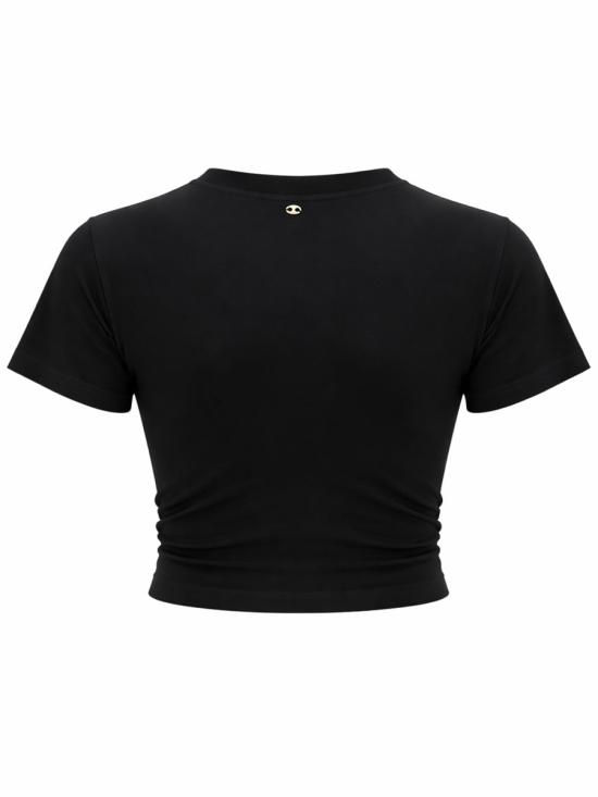 26SS 파코라반 폴로 티셔츠 23AJTO539CO0485 P001 BLACK - PACO RABANNE