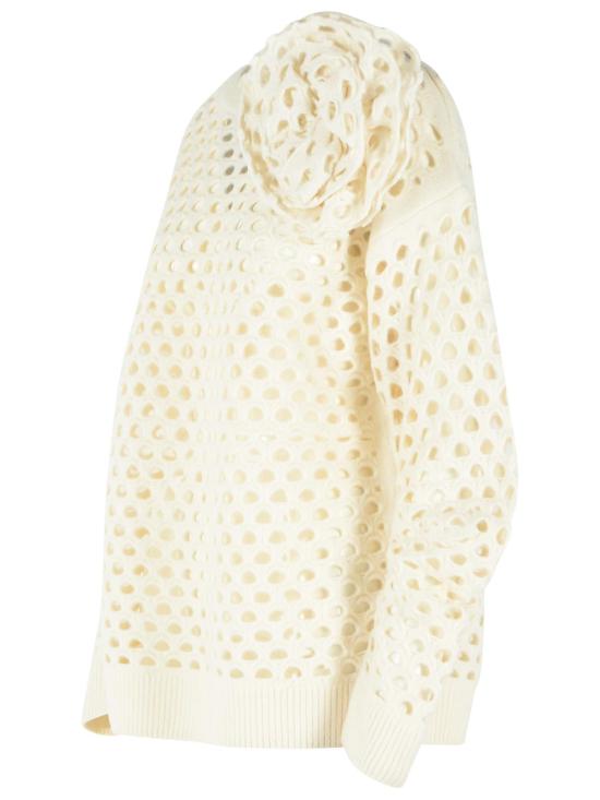 26FW 블루마린 스웨터 RF6160MAB35X0817 Cream - BLUMARINE