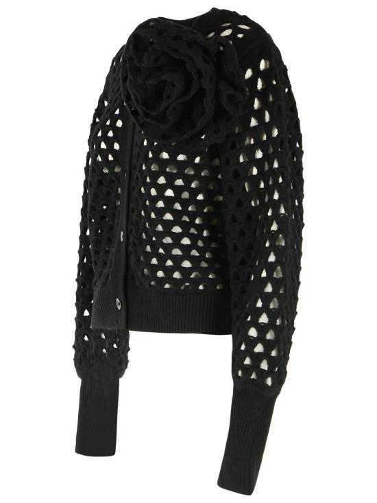 26FW 블루마린 가디건 RF6159MAB3522222 Black - BLUMARINE