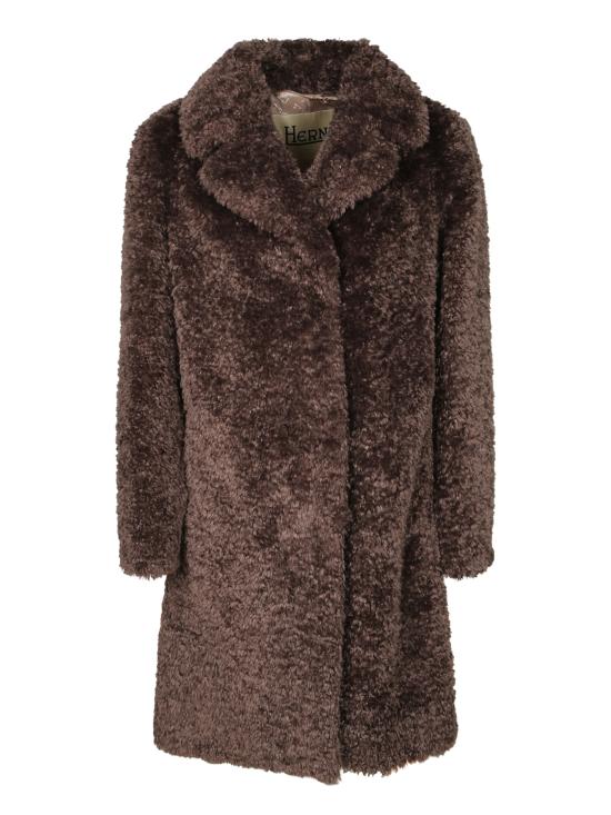 27FW 에르노 컬리 얼터너티브 퍼 코트 GC000503D 12421 8810 Brown