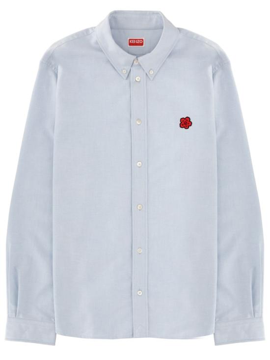 26SS 겐조 보케 플라워 엠브로이더드 캐주얼 셔츠 FG55CH4109LO 63 BLUE