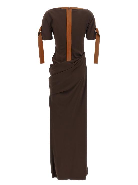 26FW 살바토레 페라가모 롱 원피스 795757EXPRESSO Brown - SALVATORE FERRAGAMO