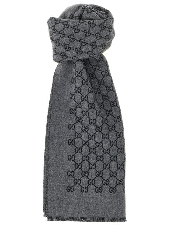 26FW 구찌 GG 자카드 울 머플러 3912464G2001160 Gray