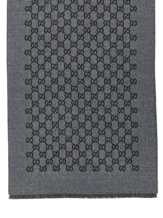 26FW 구찌 GG 자카드 울 머플러 3912464G2001160 Gray - GUCCI
