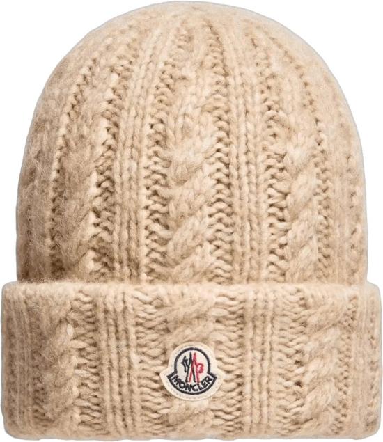 26FW 몽클레어 비니 MONCLER3B00031N040320PLOGOBEANIELIGHTBEIGE