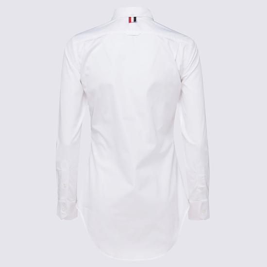 26FW 톰브라운 클래식 코튼 포플린 RWB 트리밍 셔츠 FLL005E 03113100 WHITE - THOM BROWNE