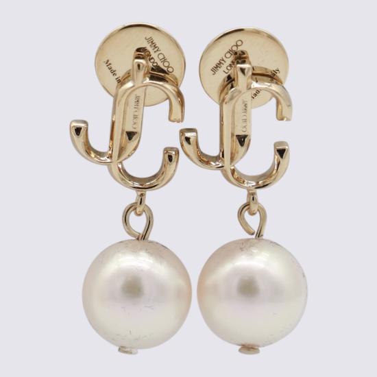 26FW 지미추 이어링 JCPEARLEARRING DXQ0C9456 GOLD WHITE