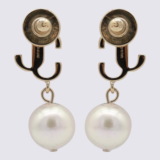 26FW 지미추 이어링 JCPEARLEARRING DXQ0C9456 GOLD WHITE - JIMMY CHOO