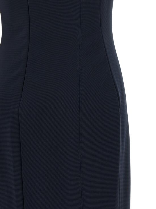 26FW 랄프 로렌 롱 원피스 크로스넥 디자인의 긴 드레스, 블랙 - RALPH LAUREN