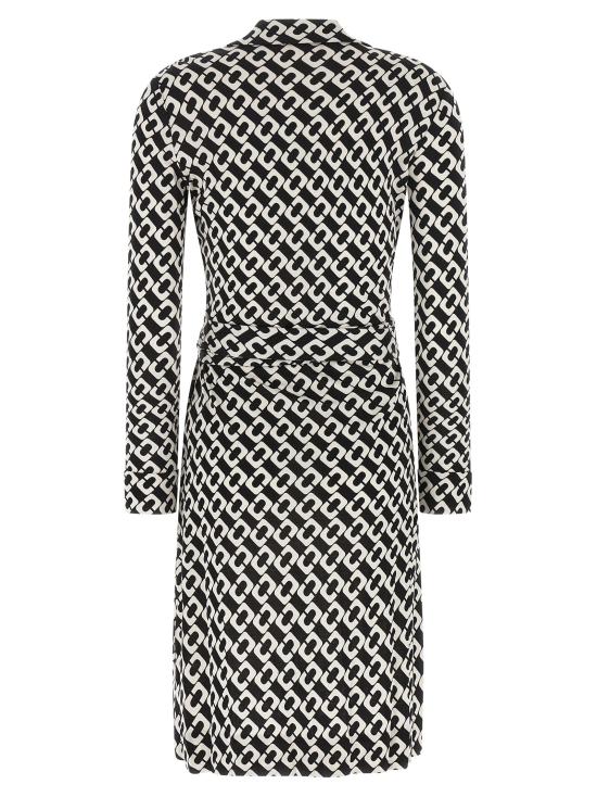 26FW 다이앤 본 퍼스텐버그 미디 원피스 새로운 데님  (화이트/블랙) - DIANE VON FURSTENBERG