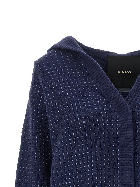 26FW 핑코 니트웨어 세이첸토 스웨터와 가디건 블루 - PINKO