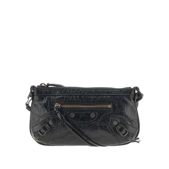 26FW 발렌시아가 르 시티 파우치 온 스트랩 8639602ABEK Black