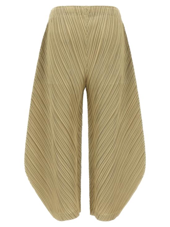 26FW 플리츠플리즈 스트레이트 팬츠 두꺼운 하의 1 팬츠 베이지 - PLEATS PLEASE