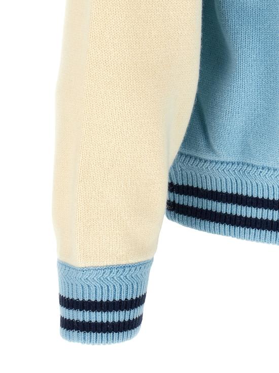 26FW 겐조 니트웨어 바시티 스웨터 및 가디건 라이트 블루 - KENZO