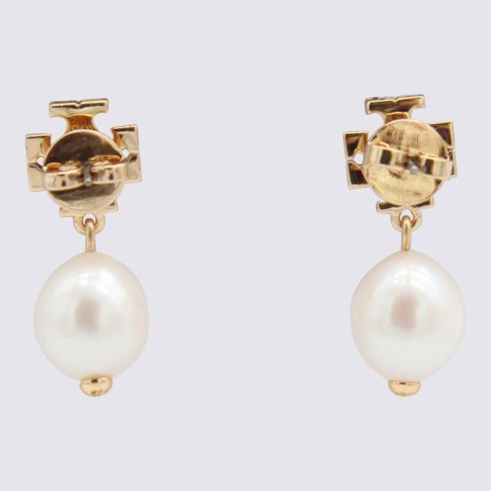 26FW 토리버치 Kira 펄 드랍 이어링 65156 709 GOLD IVORY - TORY BURCH
