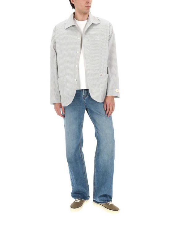 26SS 자크뮈스 스트라이프 칼라 긴팔 재킷 OUM00159AW00755 9DD JACQUARD THIN STRIPES LIG DOM - JACQUEMUS