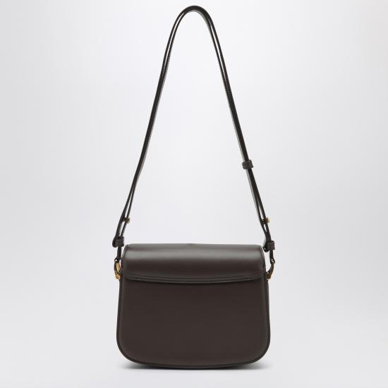 26FW 아미 스몰 하트 로고 글레이즈드 레더 파리 백 ULL717AL0208 Brown - AMI