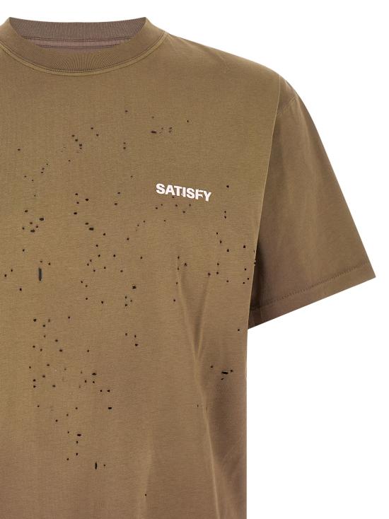 26FW 새티스파이 모스테크 티셔츠 1100691E0291E02 Brown - SATISFY