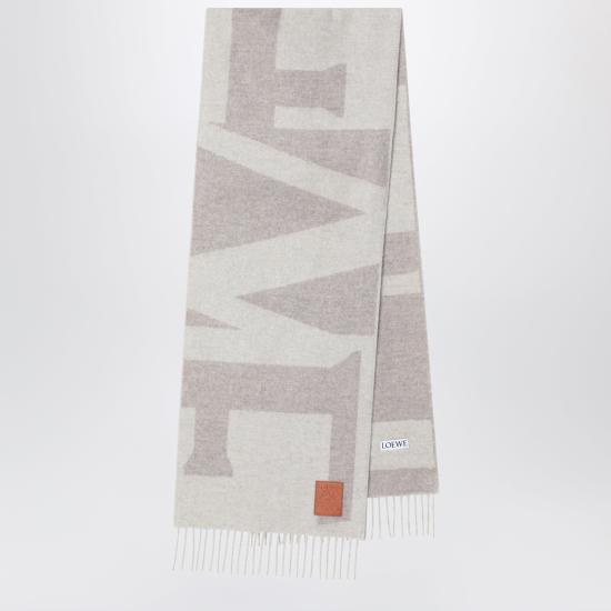 26FW 로에베 컷오프 캐시미어 스카프 FSA3SS1W04DWS Grey