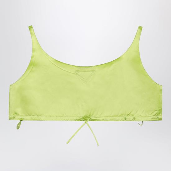 26FW 프라다 실크 듀셰스 탑 실크 듀셰스 탑 P924OOOO1653 Green - PRADA