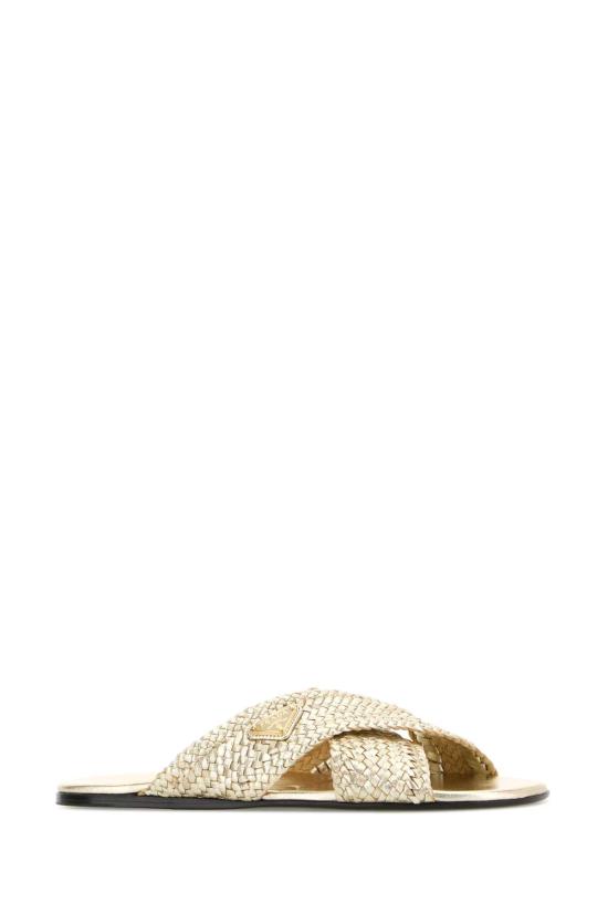 26FW 프라다 삼각 로고 뮬 슬리퍼 1XX805F005034 F0846 GOLD - PRADA