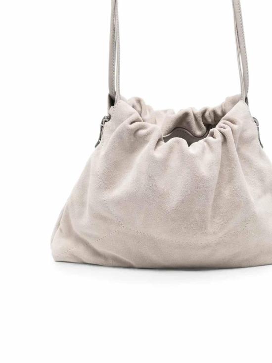 26FW 브루넬로 쿠치넬리 스웨이드 BC 듀오 파우치 백 MBDLD2808C9593 WHITE - BRUNELLO CUCINELLI
