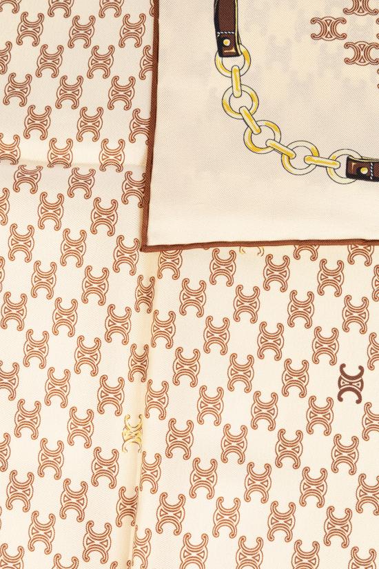 26FW 셀린느 헤리티지 실크 트윌 반다나 2AWB64N28 GLT8 VANILLA BROWN TAN DOM - CELINE