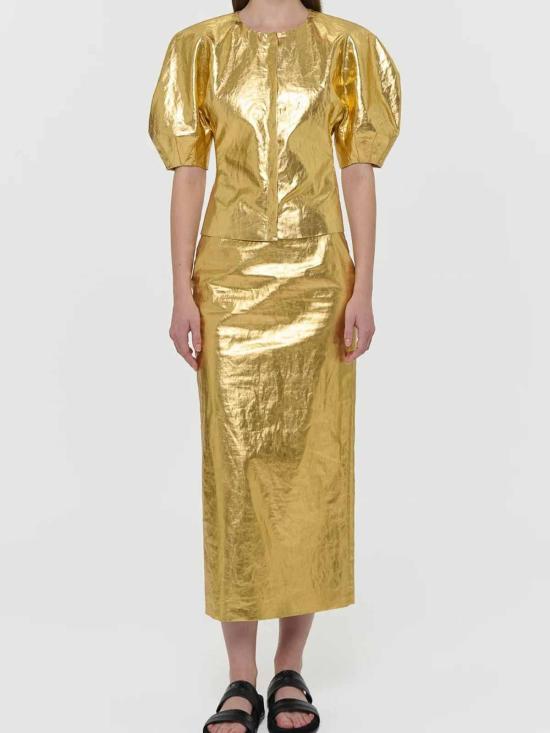 26SS 가브리엘라허스트 반팔 티셔츠 2261795GLD Gold - GABRIELA HEARST
