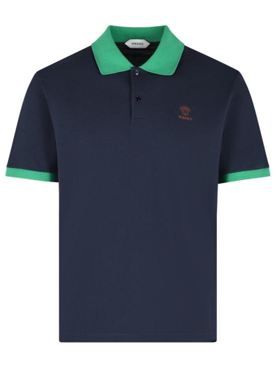 26SS 베르사체 폴로 티셔츠 1024031 1A17681 2U3I0 Blue