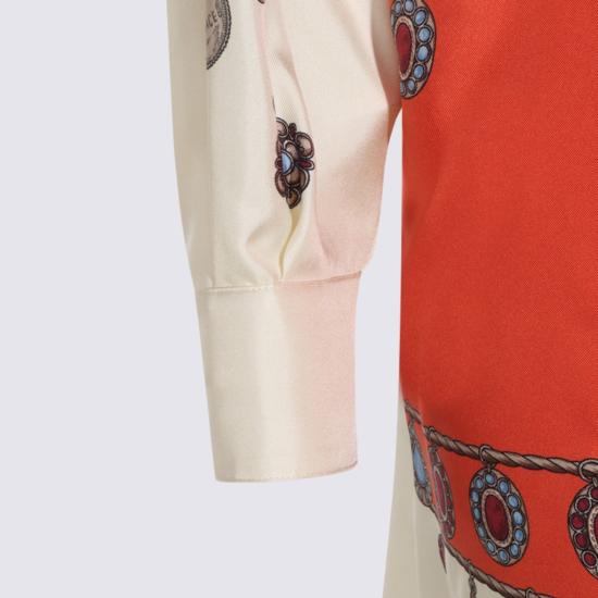 26FW 베르사체 미디 원피스 10254951A186365O360 Orange - VERSACE