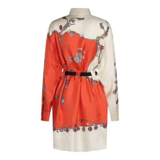 26FW 베르사체 미디 원피스 10254951A186365O360 Orange - VERSACE