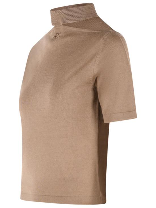 26FW 쿠레쥬 니트웨어 326MTO538FI0085 1091 Brown - COURREGES