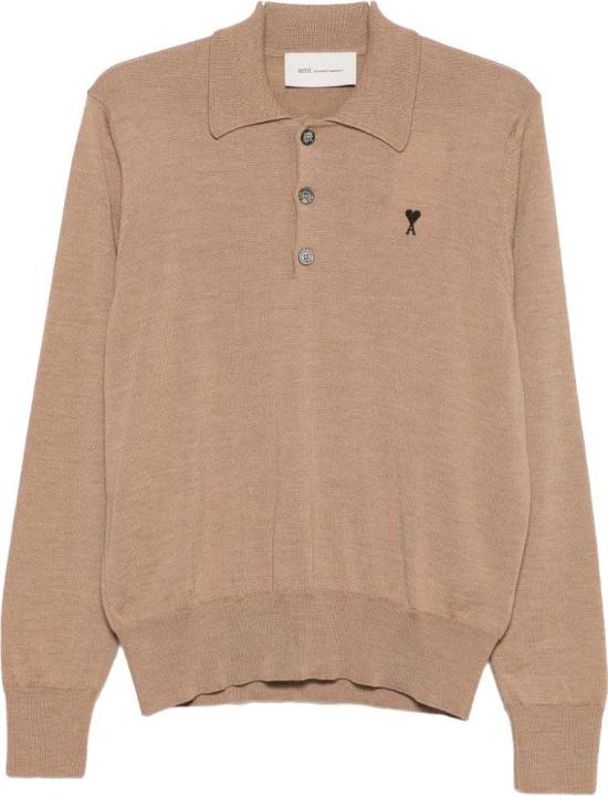 26FW 아미 폴로 티셔츠 HPL457 KN0197A335 BEIGE