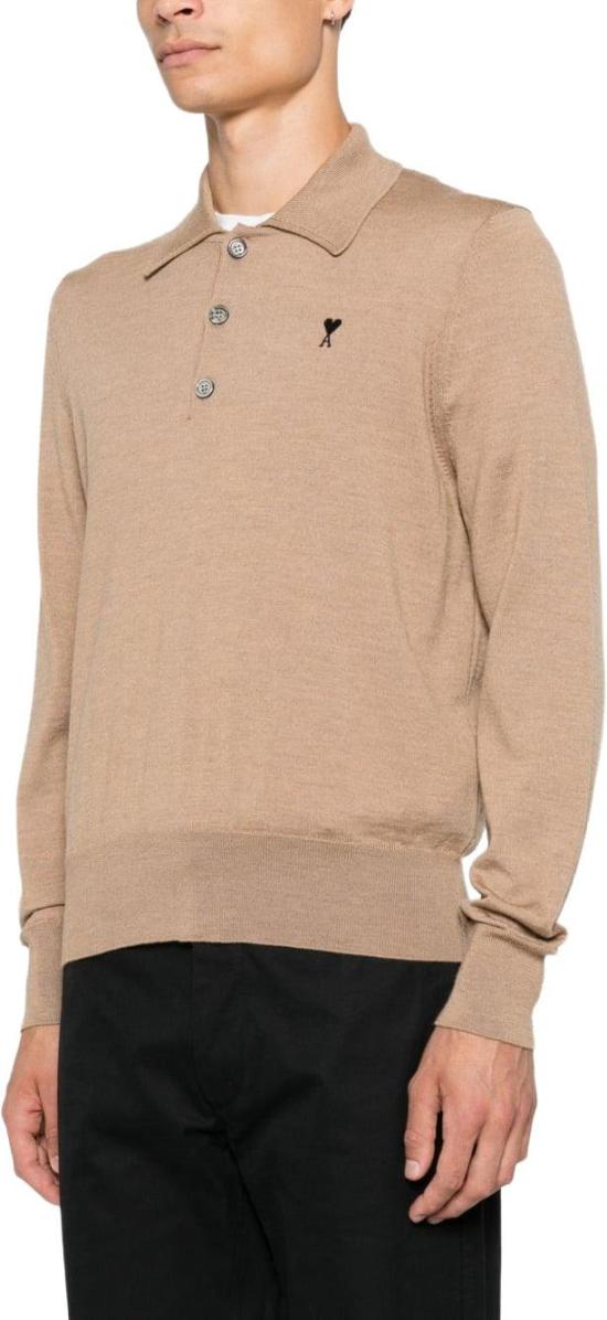 26FW 아미 폴로 티셔츠 HPL457 KN0197A335 BEIGE - AMI