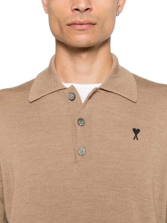 26FW 아미 폴로 티셔츠 HPL457 KN0197A335 BEIGE - AMI