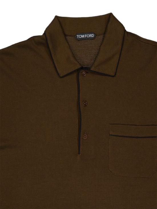 26FW 톰포드 폴로 티셔츠 JPL019JMS032EBK Brown - TOMFORD