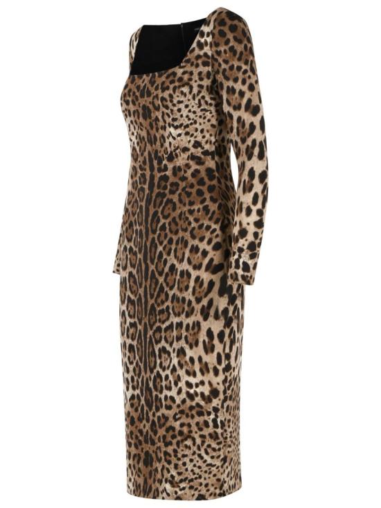 26FW 돌체앤가바나 미디 원피스 F6TYGT FSRKI HY13M Brown - DOLCE & GABBANA