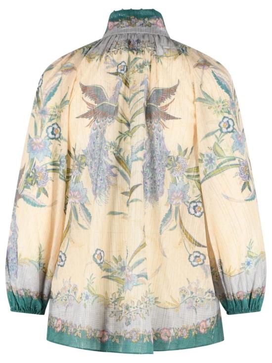 26FW 짐머만 탑 4538TSS262 CREAM SCARF FLORAL Neutrals - ZIMMERMANN