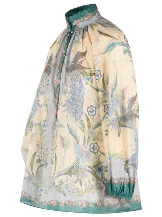 26FW 짐머만 탑 4538TSS262 CREAM SCARF FLORAL Neutrals - ZIMMERMANN
