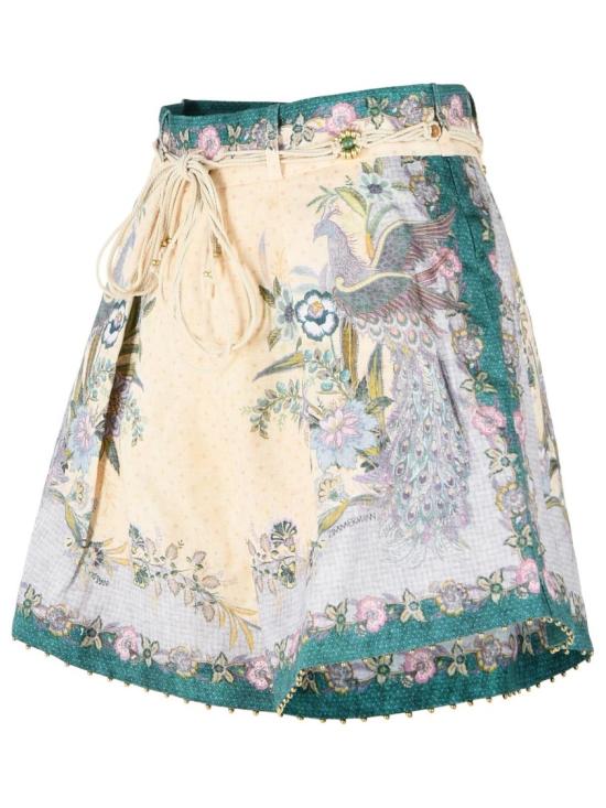 26FW 짐머만 숏팬츠 8632ASS262 CREAM SCARF FLORAL Neutrals - ZIMMERMANN