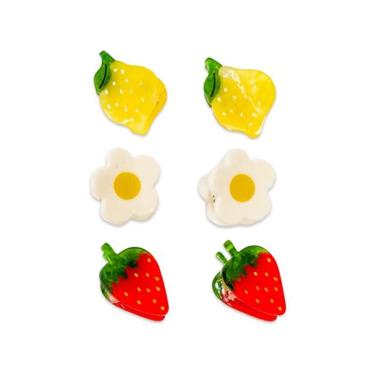  Jenny Lemons 헤어 액세서리 제니 레몬 마이크로 과일 & 꽃 헤어 클립 세트
