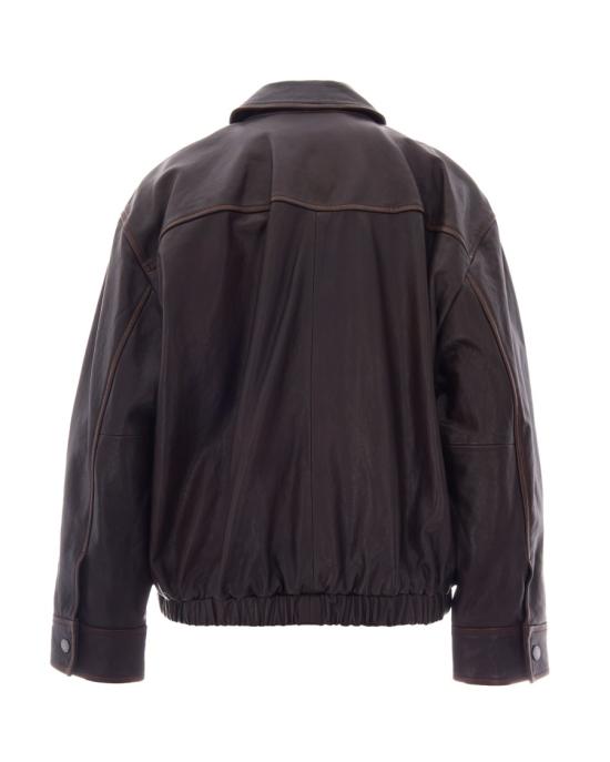 26FW 막스마라 가죽 자켓 5348184 Brown - MAX MARA