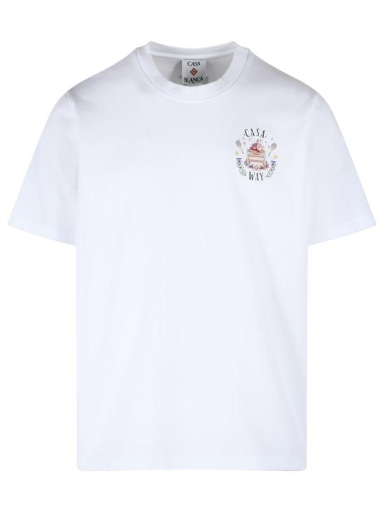 26FW 카사블랑카 반팔 티셔츠 M PF26 JTS 001 05 WHITE JERSEY CASAWAY
