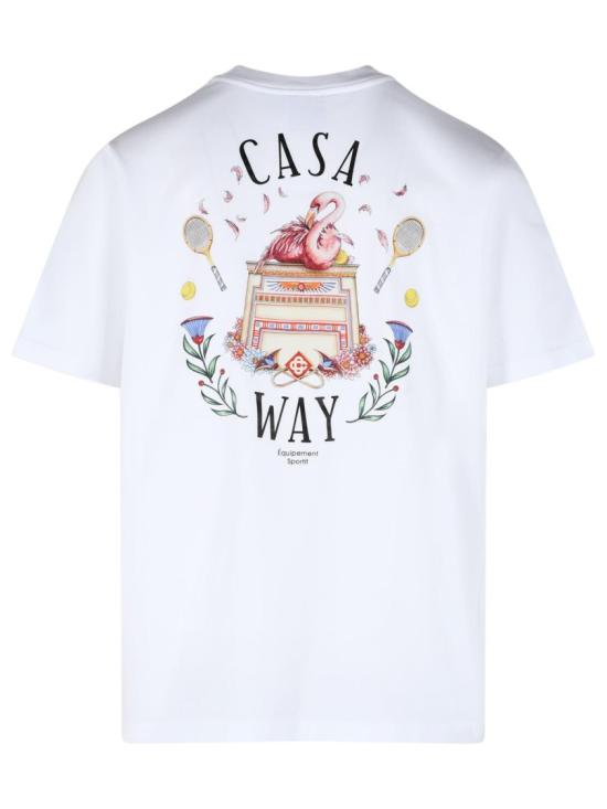 26FW 카사블랑카 반팔 티셔츠 M PF26 JTS 001 05 WHITE JERSEY CASAWAY - CASABLANCA