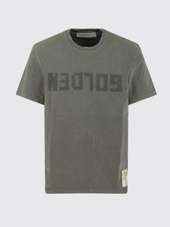 26FW 골든구스 퍼포레이티드 하트 앤트러사이트 코튼 저지 티셔츠 GMP01220P00067135479 Grey - GOLDEN GOOSE